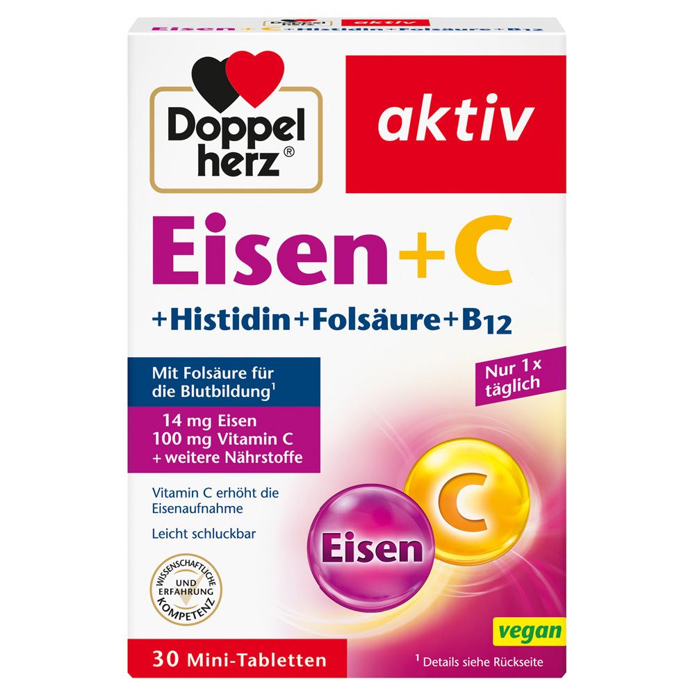 Doppelherz Eisen+Vit.C+L-Histidin Tabletten 30 St