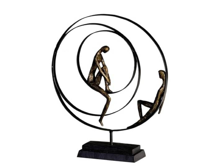 Casablanca Statue Couple Patience\, Résine Bronze 41 cm Un joli symbole de complicité amoureuse. Elle trouve facilement sa place au salon en chambre ou au bureau.