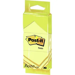 3M Post-it Notes 6810GB, 38 mm x 51 mm, gelb, 3 Blöcke à 100 Blatt
