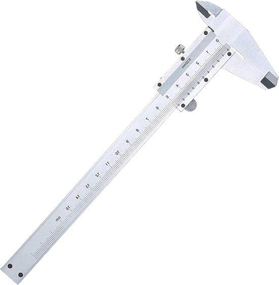 Vernier Remklauw Schuifmaat - Precisie Meetgereedschap van Verhard Koolstofstaal - 0-150mm - Zilverkleurig