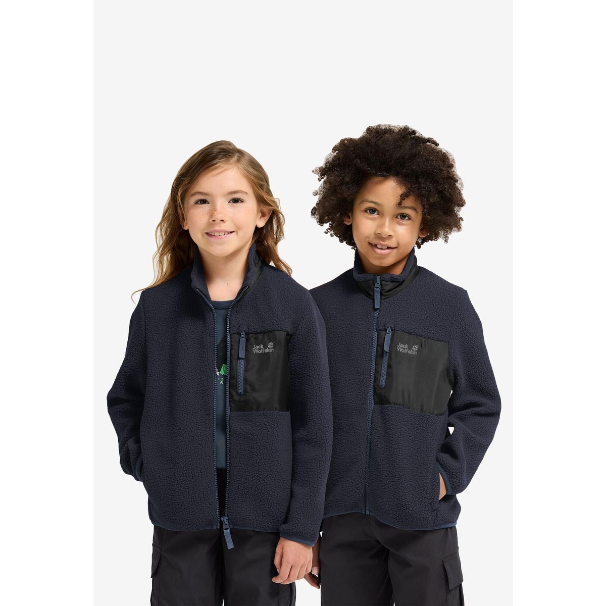 Jack Wolfskin Lite Curl Full Zip K dark navy (C0413) 128 A65885_C0413_K10