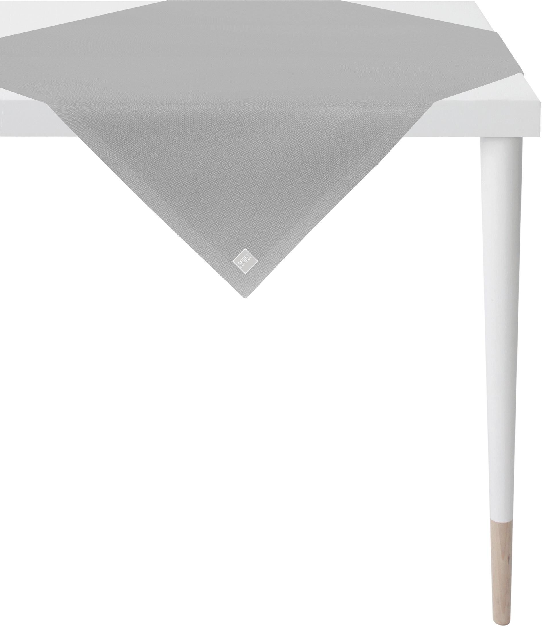 Mitteldecke APELT "3959 Outdoor, Sommerdeko, Sommer", grau, B:88cm L:88cm, Polyester, Tischdecken, Mitteldecke, Panama