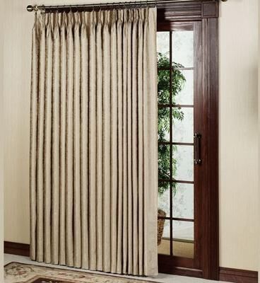 Belle Maison(R)/Window Gabrielle Pinch Pleat Patio Panel 96 x 84, 96 x 84, Federal Blue