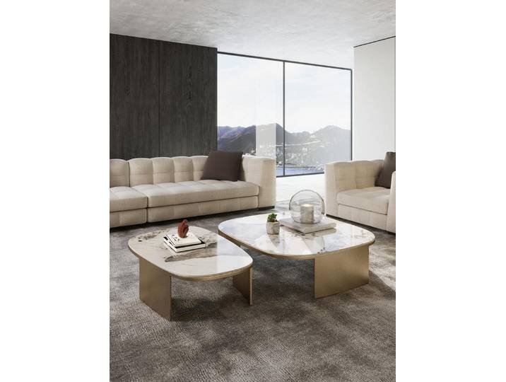Xlmoebel Couchtisch Italienischer Design-Couchtisch aus Edelstahl in modernem Stil (Kleiner Couchtisch), Hergestellt in Europa