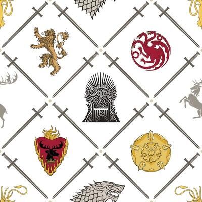 Multicolor Game of Thrones House Sigils Peel and Stick Wallpaper by RoomMates