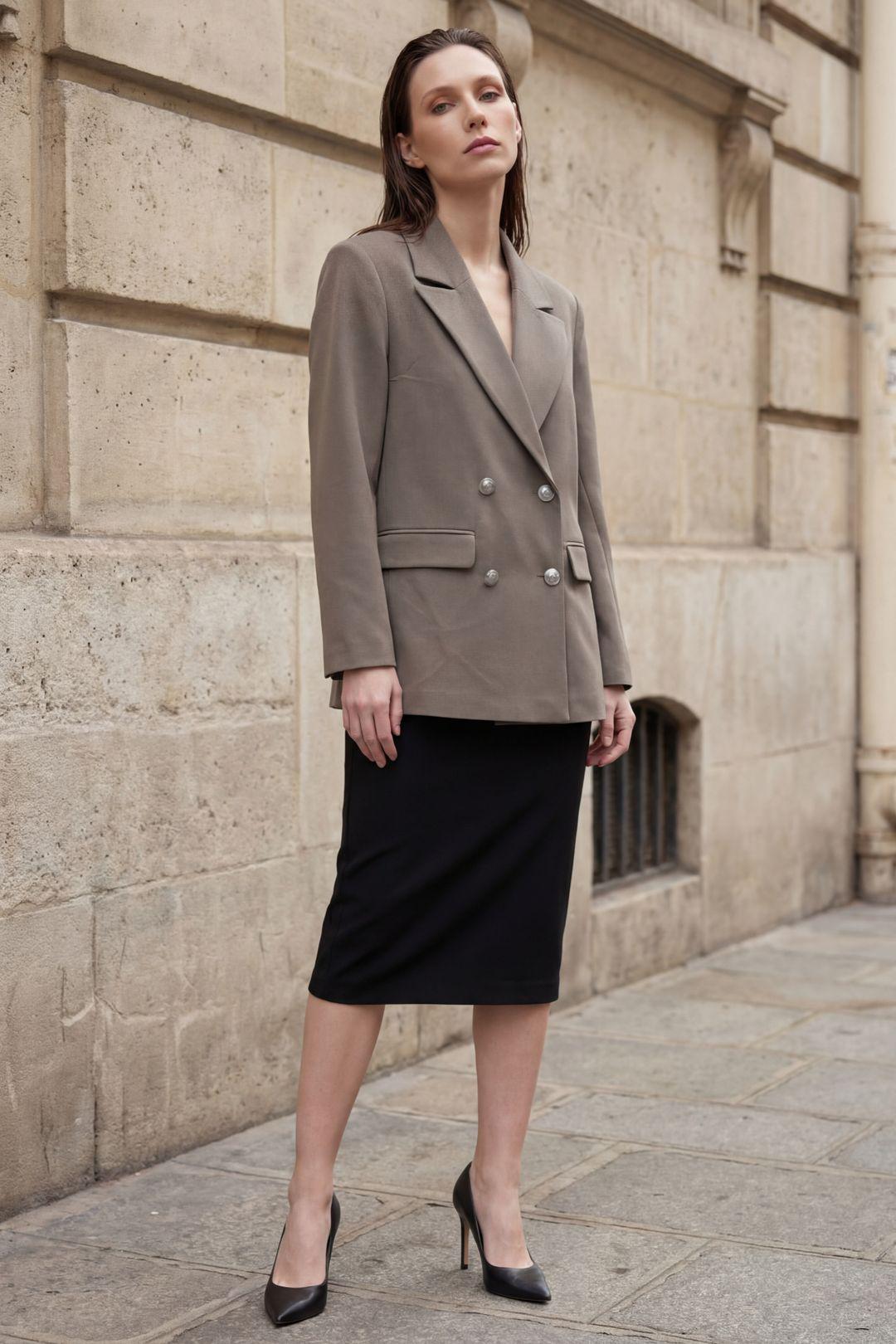 Geknöpfter Blazer-Jacke