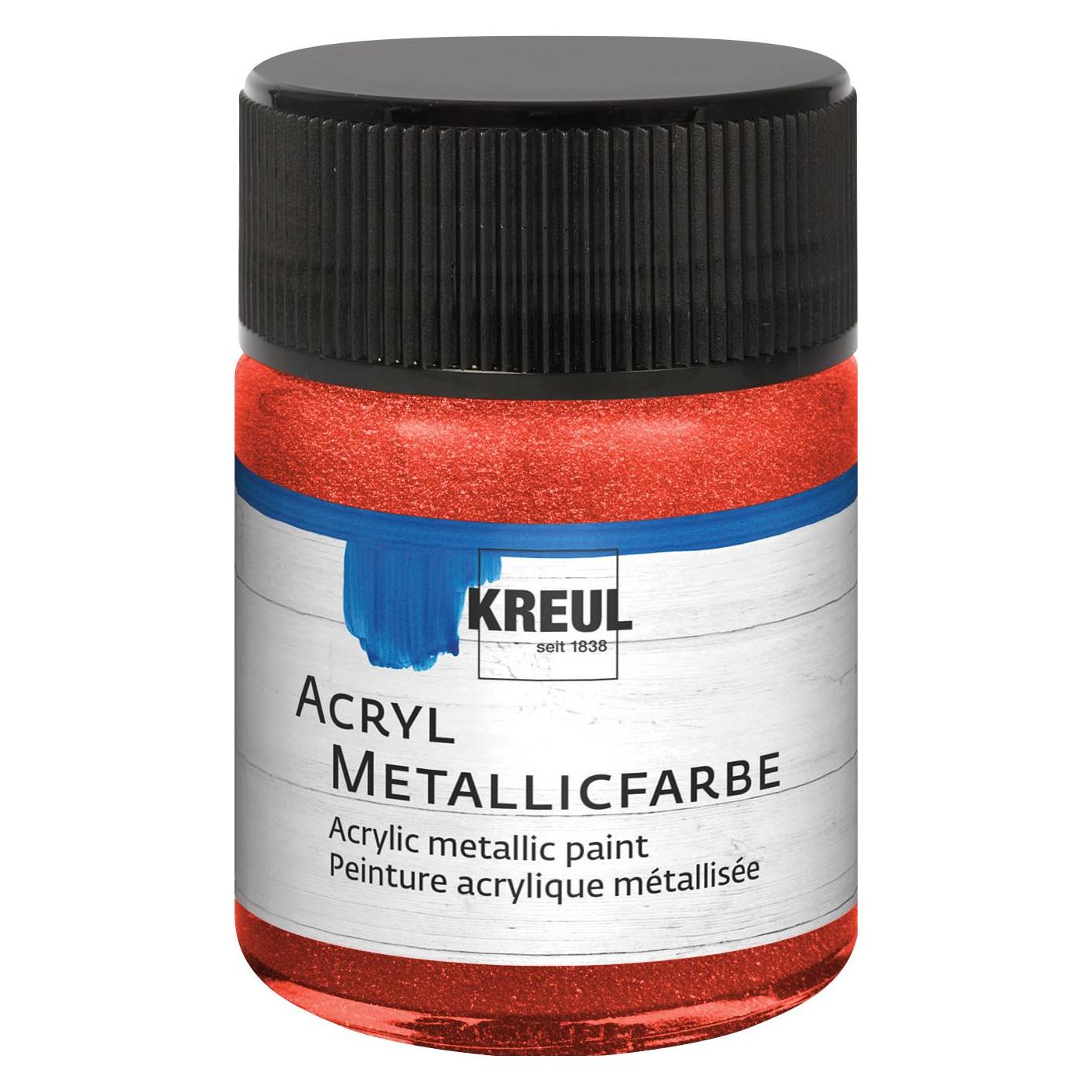 Kreul Acryl Metallicfarbe, cremig deckend, 50 ml (50 ml) (77573)