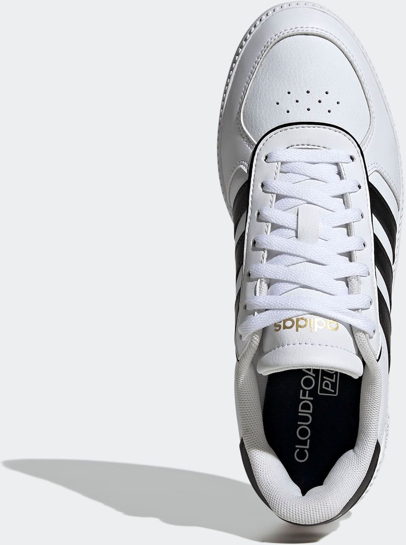 Sneaker ADIDAS SPORTSWEAR "BREAKNET SLEEK", Damen, Gr. 40, schwarz-weiss (cloud weiß, core schwarz, gold metallic), Synthetik, Schuhe Sneaker, inspiriert vom Design des adidas handball spezial cloud weiß, core schwarz, gold metallic 40