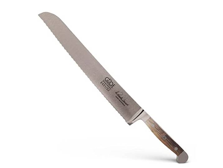 GÜDE Solingen - Brotmesser geschmiedet, 32 cm, Fasseichenholz, ALPHA FASSEICHE, Doppelkropf, Handmade Germany