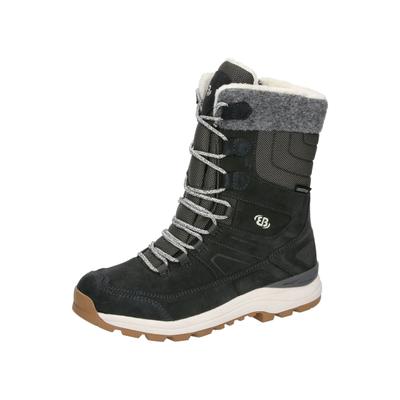 Winterstiefel BRÜTTING "Winterboot Neyla", Damen, Gr. 39, wärmend, grau, Veloursleder, Schuhe Winterstiefel