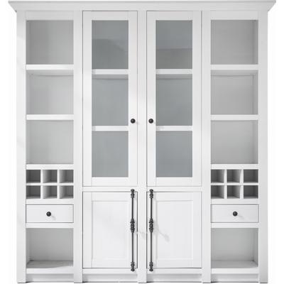 Vitrine HOME AFFAIRE "California", weiß (pinie weiß), B:194cm H:207cm T:45cm, FSC-zertifizierter Holzwerkstoff, Schränke, Vitrine, Breite ca. 194 cm