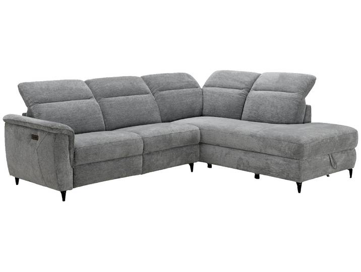 XORA Ecksofa LEANDER, grau, Stoff