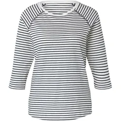 Tchibo - Gestreiftes Shirt mit 3/4-Arm - Damen - Gr. M - dunkelblau/gestreift