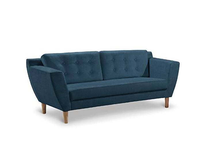 Menzzo Gibus 3-Sitzer Sofa mit Stoffbezug Blau