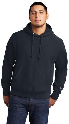 Champion GDS101 Men's Reverse Weave Garment-Dyed Hooded Sweatshirt in Navy Blue size 2XL   Fleece