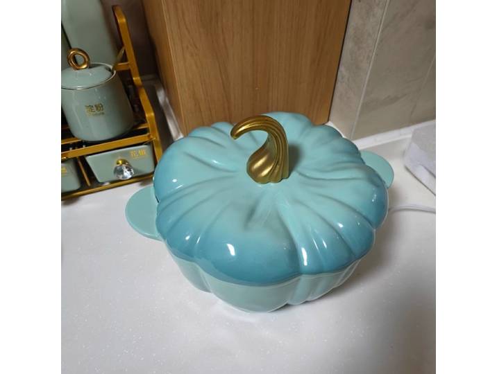 Pot en fonte d'émail de citrouille, matériau sain, marmite à soupe antiadhésive, ustensiles de cuisine, marmite de four hollandais pour décoration de Thanksgiving d'Halloween