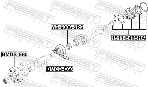 Febest Lagerung, Gelenkwelle Bmcb-E60 Für Bmw