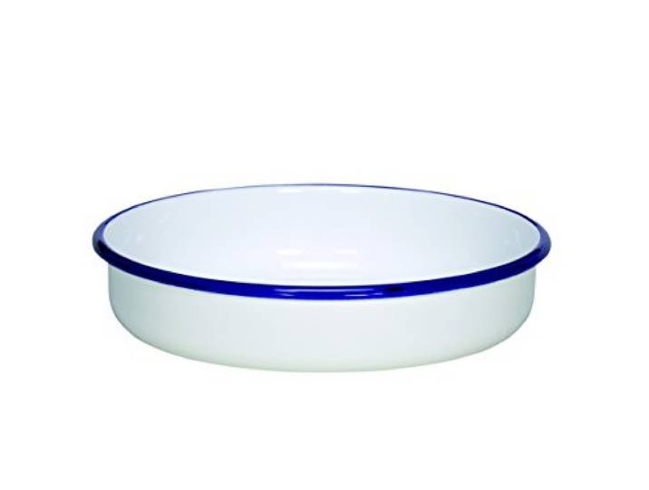 Karl Krüger 442F/28/B Husum 28 cm Schale rund, weiß mit blauem rand