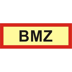 Abtec Hinweisschild DIN 4066, Folie, 29,7 x 10,5 cm, langnachleuchtend, BMZ