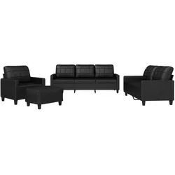 vidaXL, Sofa + Bettsofa, Brice (Mit Kissen & Fusshocker) (Polstergruppe)