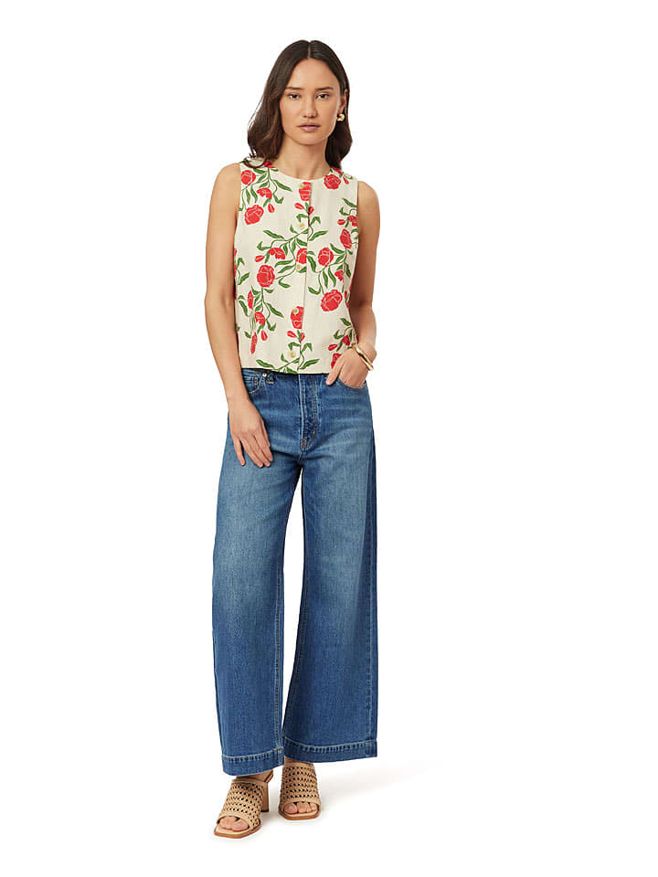 Scotch & Soda Bluse in Creme/ Rot - XS