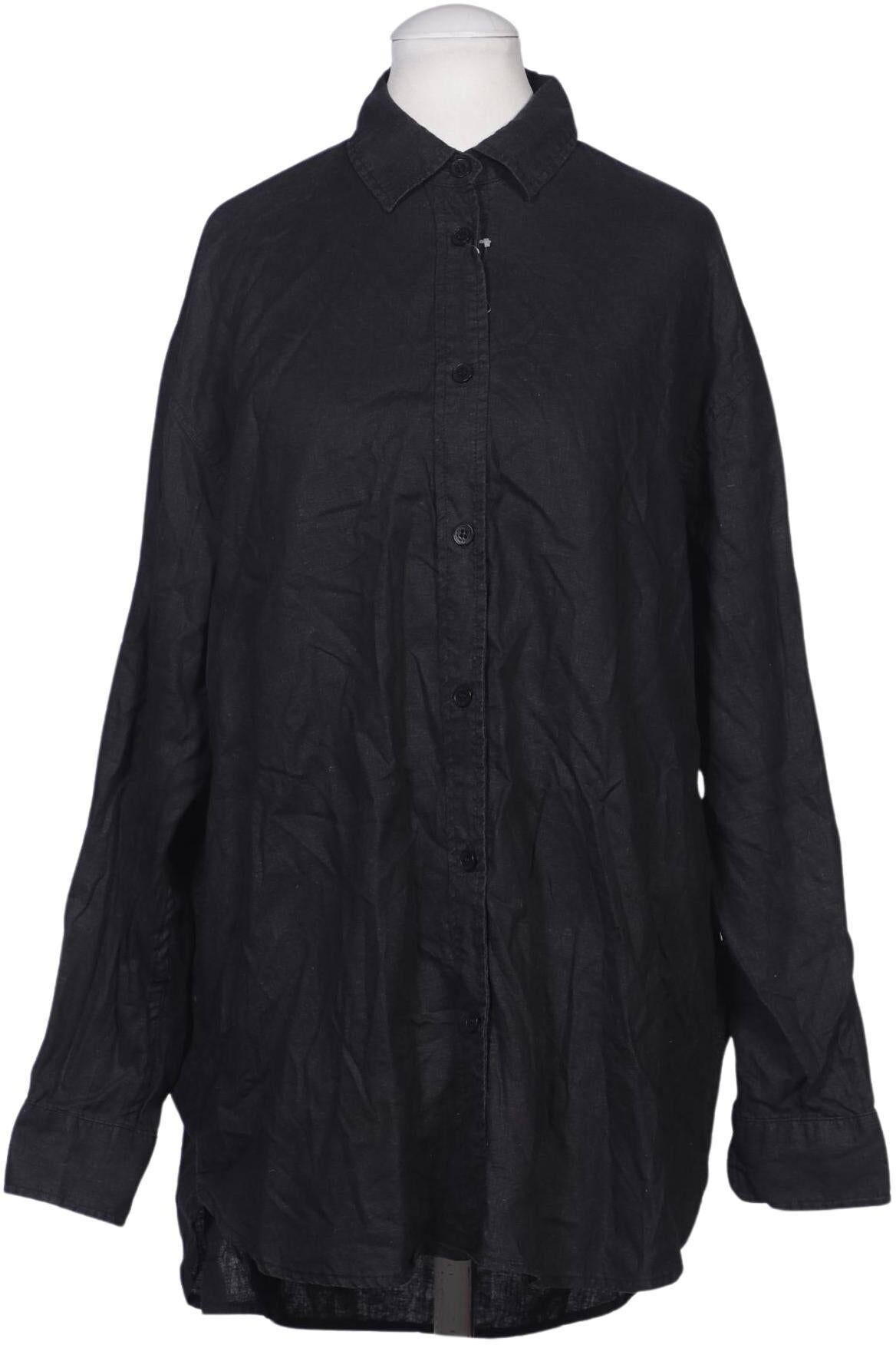 Thinking MU Damen Bluse, Schwarz, Gr. XS, Lyocell / Hanf - Second Hand