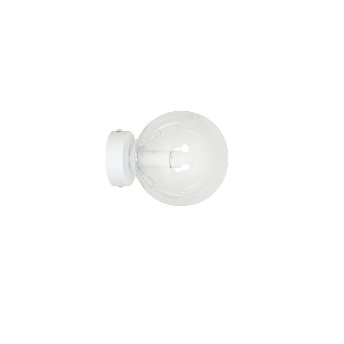 Kinkiet Emibig Rossi K1 Wandlamp Wit/Transparant met E14 fitting