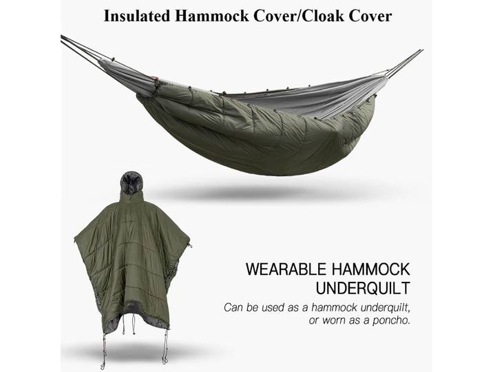 Hamac multifonctionnel sous-couette, hamac chaud d'hiver, couverture Poncho, cape chaude pour Camping, randonnée, voyage