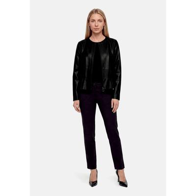 Jackenblazer BETTY BARCLAY "Damen mit Reißverschluss", Damen, Gr. 44, schwarz, Stoff, Obermaterial: 100% Polyurethan, 100% Polyester, sehr schmal normal, Rundhals, Blazer, Material