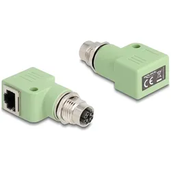 Delock M12 Adapter X-kodiert 8 Pin Buchse zu RJ45 Buchse Cat, Server Zubehör, Grün