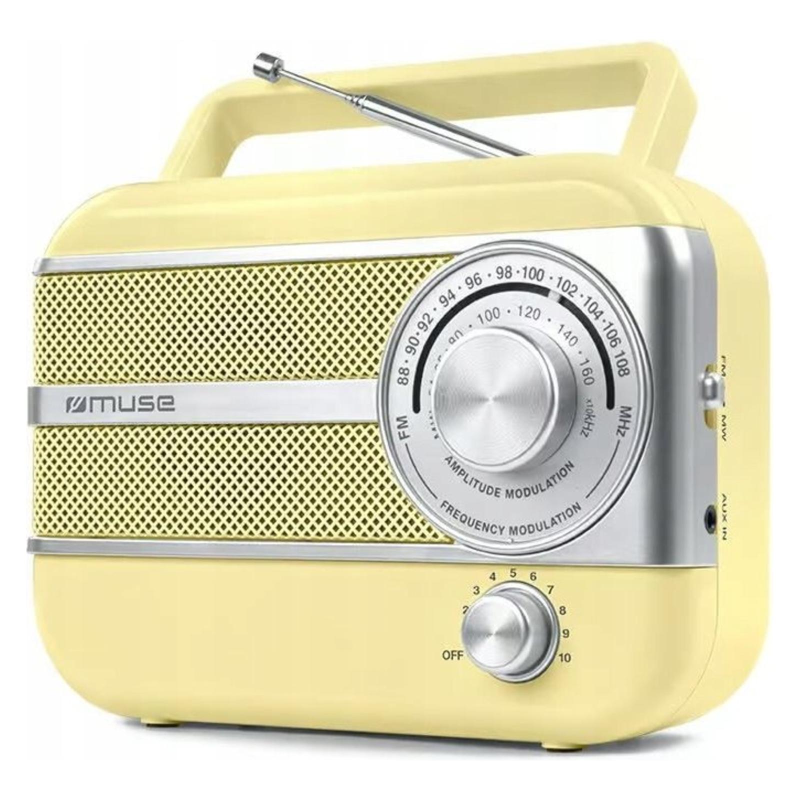 Muse M-056 SC Vintage Gelb - Tragbares Radio (AM, FM, MW) (M-056SC)