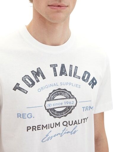 TOM TAILOR mit grossem Logofrontprint weiß 3XL