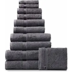 RHOMTUFT Frottierserie PRINCESS zinn Handtuch 55 x 100 cm
