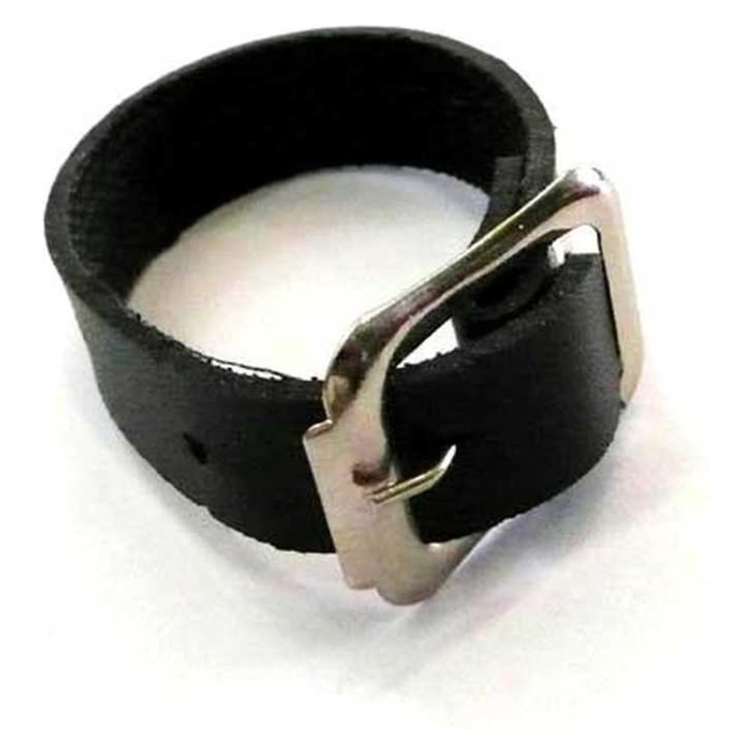 Peach Befestigungsschlaufe für Gepäckanhänger,Leder,schwarz (100 Stk.) (PP510)