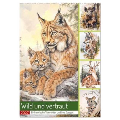 Wild und vertraut (Wandkalender 2027 DIN A2 hoch), CALVENDO Monatskalender
