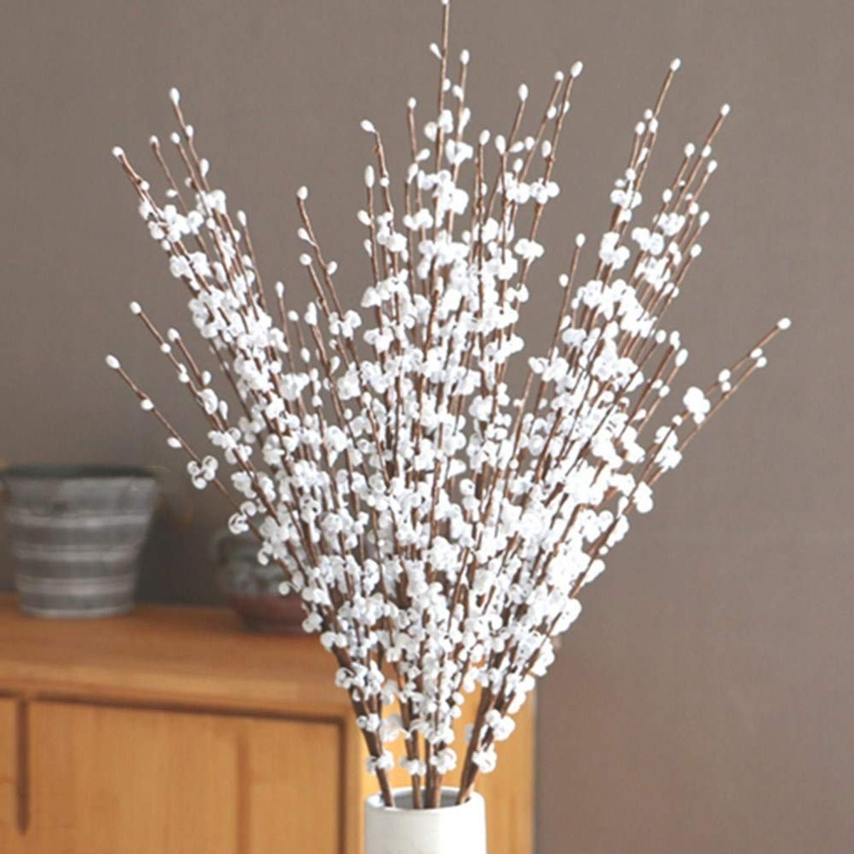 Dailygoods - 8 Stuks Kunstmatige Jasmijnbloemen - Faux Bloem Boeket voor Decoratie
