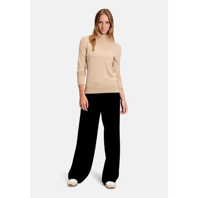 Strickpullover BETTY BARCLAY "Damen langarm", Damen, Gr. 36, beige, Strick, Obermaterial: 80% Viskose, 20% Polyamid, Basic, figurbetont lang, Pullover Strickpullover