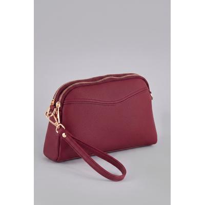 Umhängetasche ANISTON ACCESSOIRES, Damen, Gr. B/H/T: 23cm x 15cm x 5cm, dunkelrot, Lederimitat, Taschen Umhängetasche, Damen Handtasche, Schultertasche - NEUE KOLLEKTION