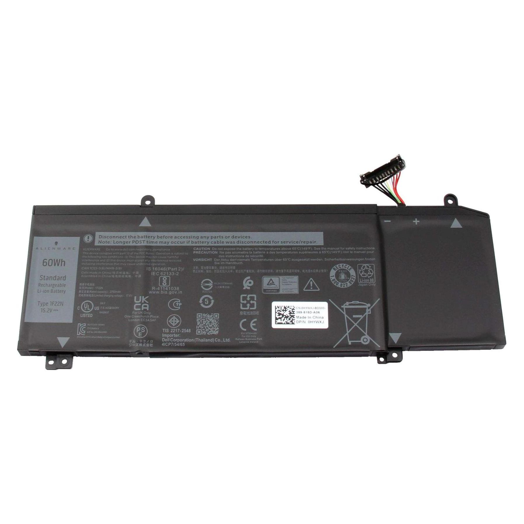 Dell BTRY,PRI,60WHR,4C,LITH,SMP (4 Zellen) (JJPFK)