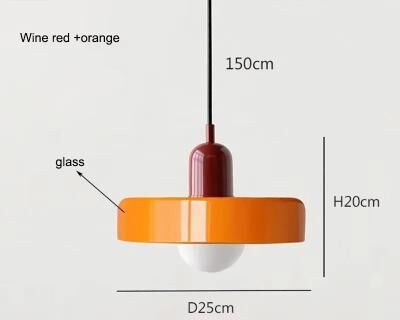 Inspired Living Nordic Elegance Retro Glass Pendant Light LED Indoor Hanging Light Fixture For Living Room & Dining b2 warm White 220v
