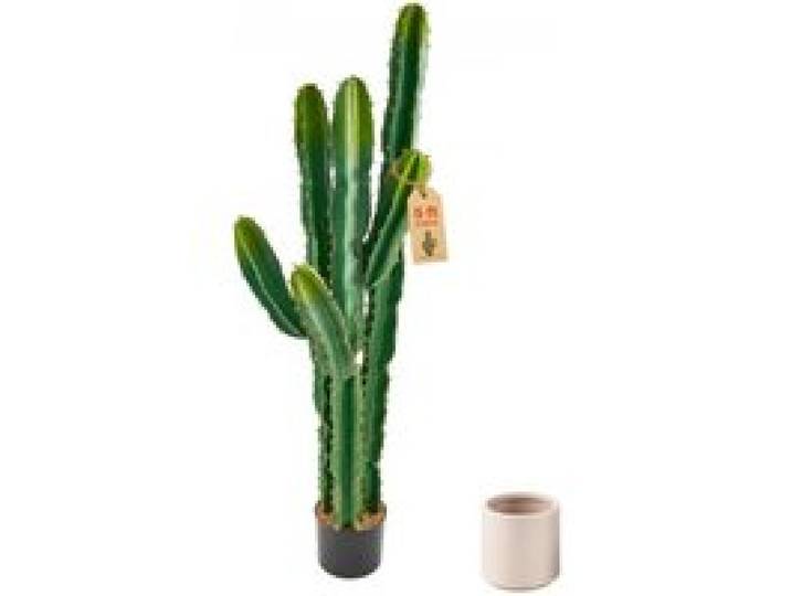 VEVOR Cactus Artificiel, Plante Artificielle Cactus 1524x228,6 mm Pot Blanc, Décoration Intérieure pour Maison, Jardin, Bureau, Magasin, Salon et Chambre, Fausse Plante en EVA, avec Texture Réaliste