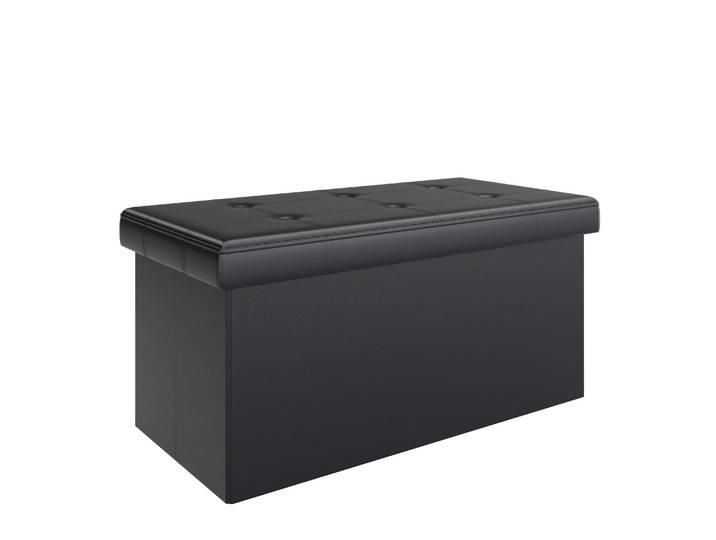 Sitzbank Leder JORIS 76 cm schwarz