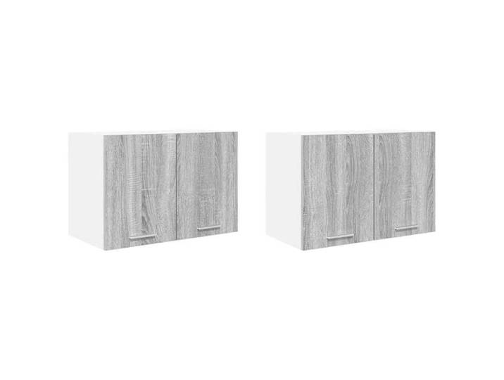 Gris Placard suspendue - Armoire Murale 2 pcs Gris Sonoma et Blanc 60x31x40cm FZ73675