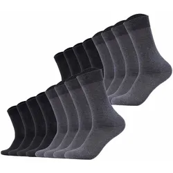 s.Oliver Unisex Socken, 16er Pack - Kurzsocken, einfarbig Grau / 35-38