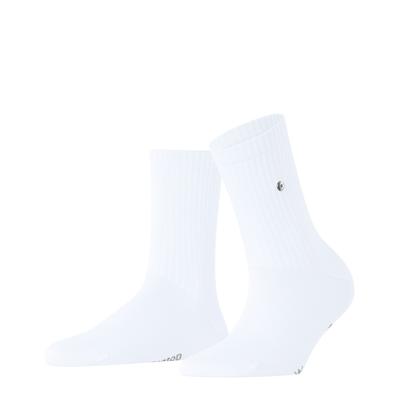 Socken BURLINGTON "Fleet Street", Damen, Gr. 36-41, weiß, Baumwollmischung, unifarben, Socken Socken, Einheitsgröße 36-41, modische Rippenstruktur, Burlington-Clip