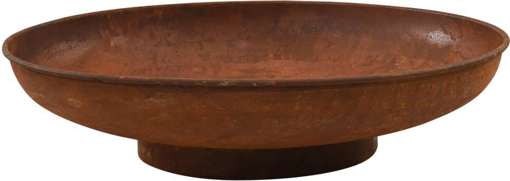 Ebern Designs Azia Fire Pit Steel Rust 80cm x 20cm