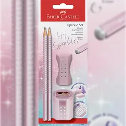 FABER-CASTELL Faber Castell Bleistiftset Sparkle 2 Bleist B Rad+Sp C rose