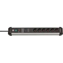 Brennenstuhl Premium-Protect-Line Steckdosenleiste 6-fach 3m grau/schwarz