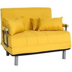 Décoshop26 - Schlafsessel/Schlafsofa/Zustellbett/Ruhebett Liegefläche 97x186 cm gelber Stoff 04_0006261 04_0006261