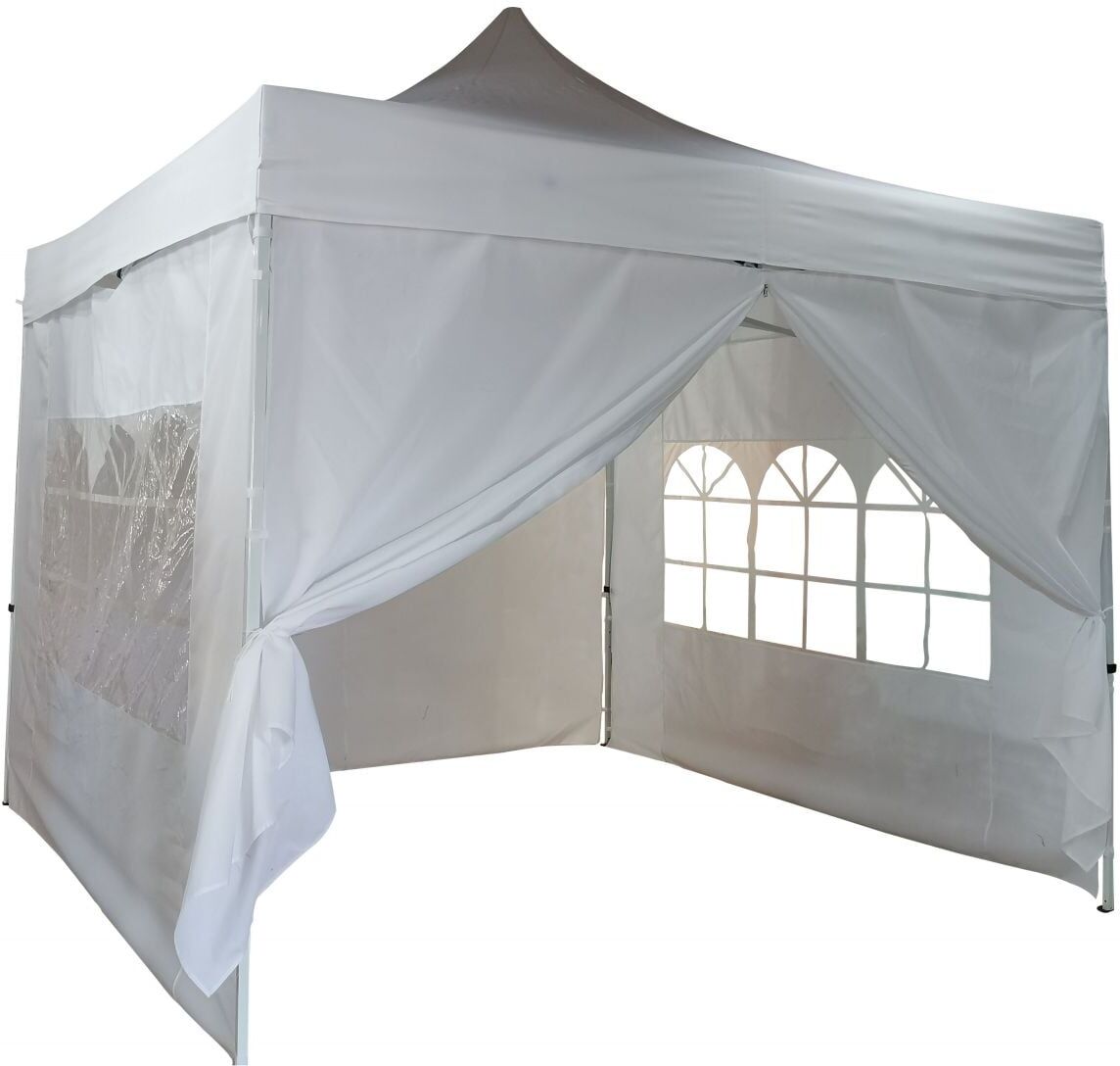 TrendLine Seitenteile für Faltpavillon 292 x 210 cm weiß 4 Stück